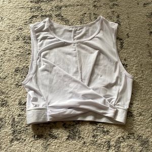 Fabletics White Cropped Shirt